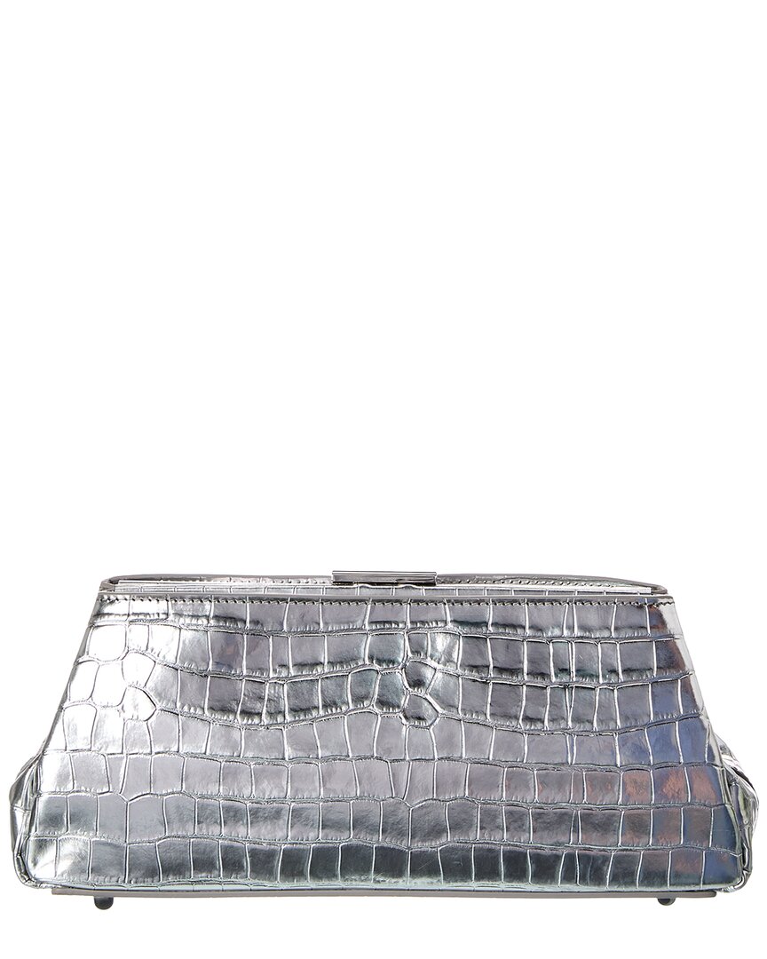 Jason Wu Croc-Embossed Leather Clutch