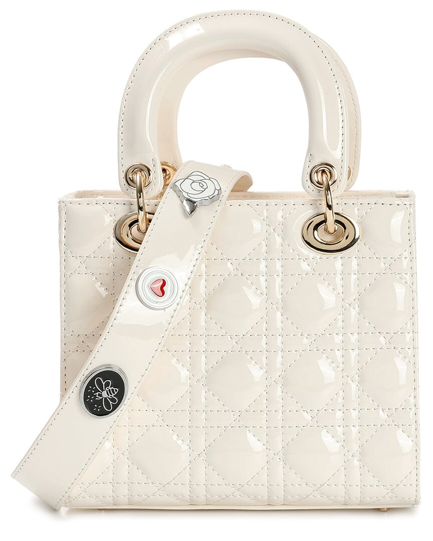 Tiffany & Fred Paris Mini Quilted Patent Satchel