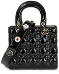Tiffany & Fred Paris Mini Quilted Patent Satchel
