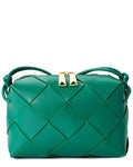 Tiffany & Fred Paris Woven Leather Top Handle Crossbody