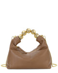 Tiffany & Fred Paris Smooth Metallic Leather Top Handle Crossbody