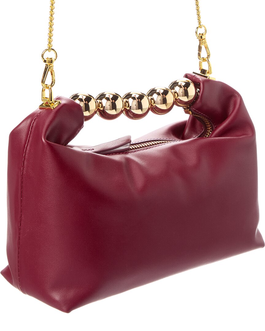 Tiffany & Fred Paris Smooth Metallic Leather Top Handle Crossbody