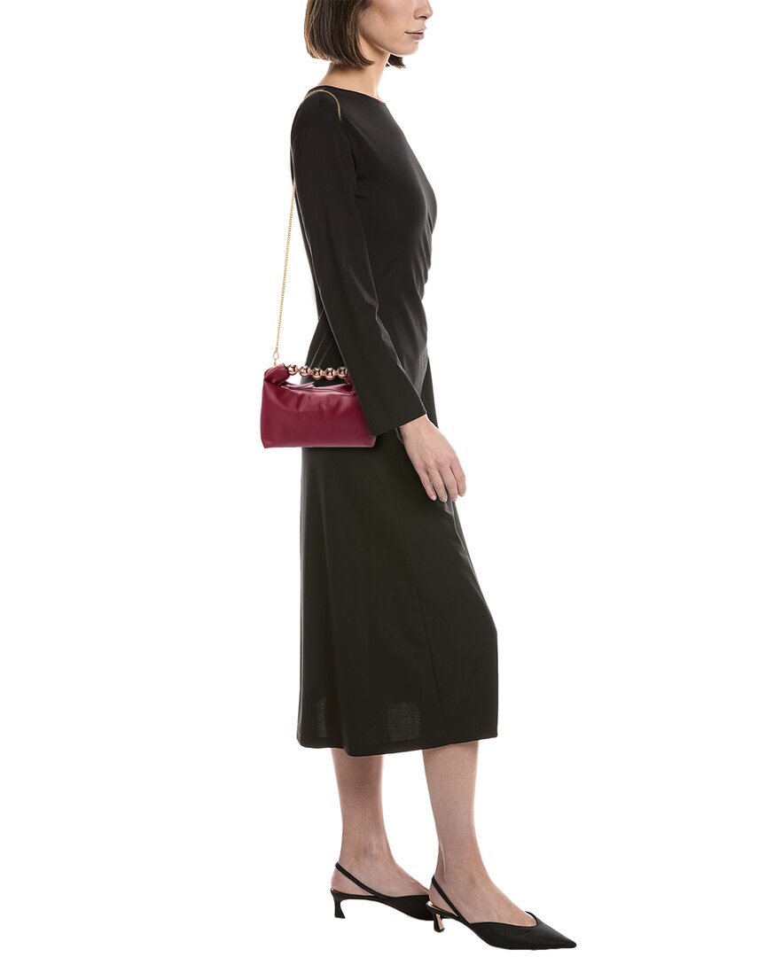 Tiffany & Fred Paris Smooth Metallic Leather Top Handle Crossbody