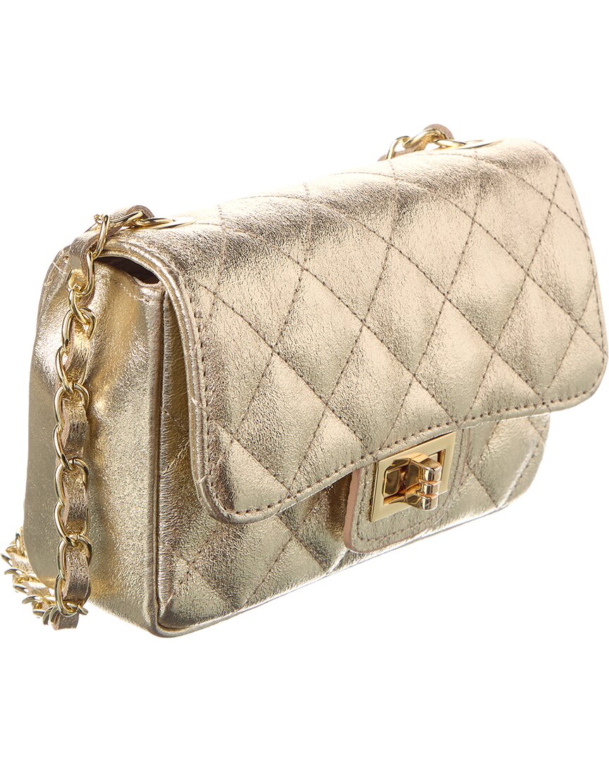 Persaman New York Jennie Metallic Quilted Leather Crossbody