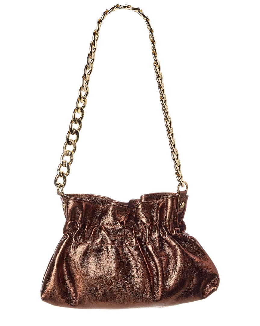 Italian Leather Pouchette Shoulder Bag