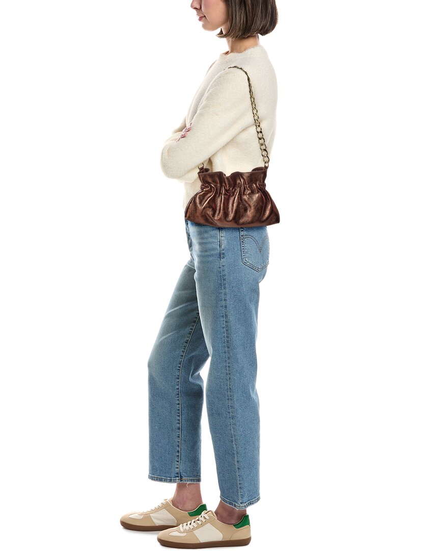Italian Leather Pouchette Shoulder Bag