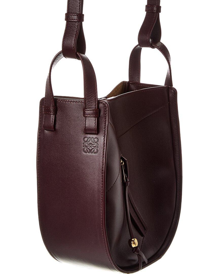 Loewe Hammock Slice Leather Hobo Bag