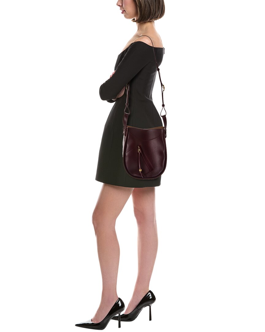 Loewe Hammock Slice Leather Hobo Bag