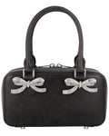 Self-Portrait Mini Distressed Leather Tote Black ONE SIZE