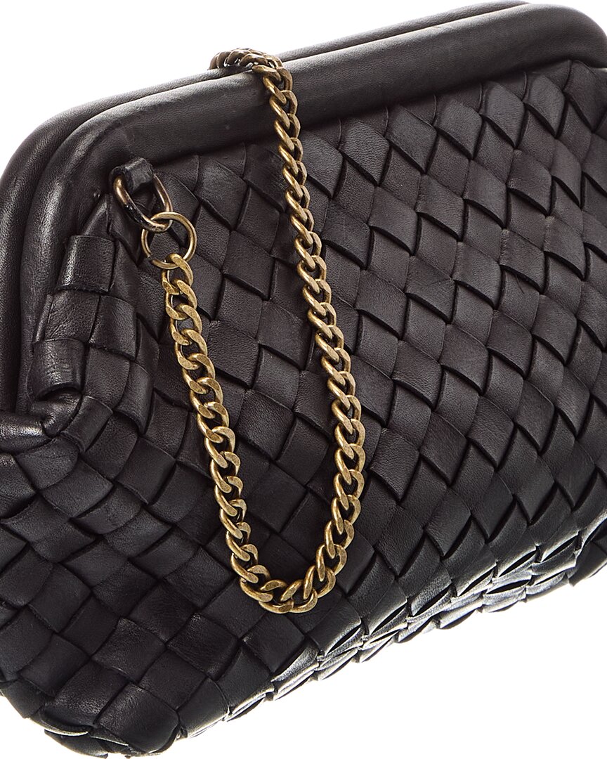 Isabella Rossetti Quincy Hand Woven Leather Clutch