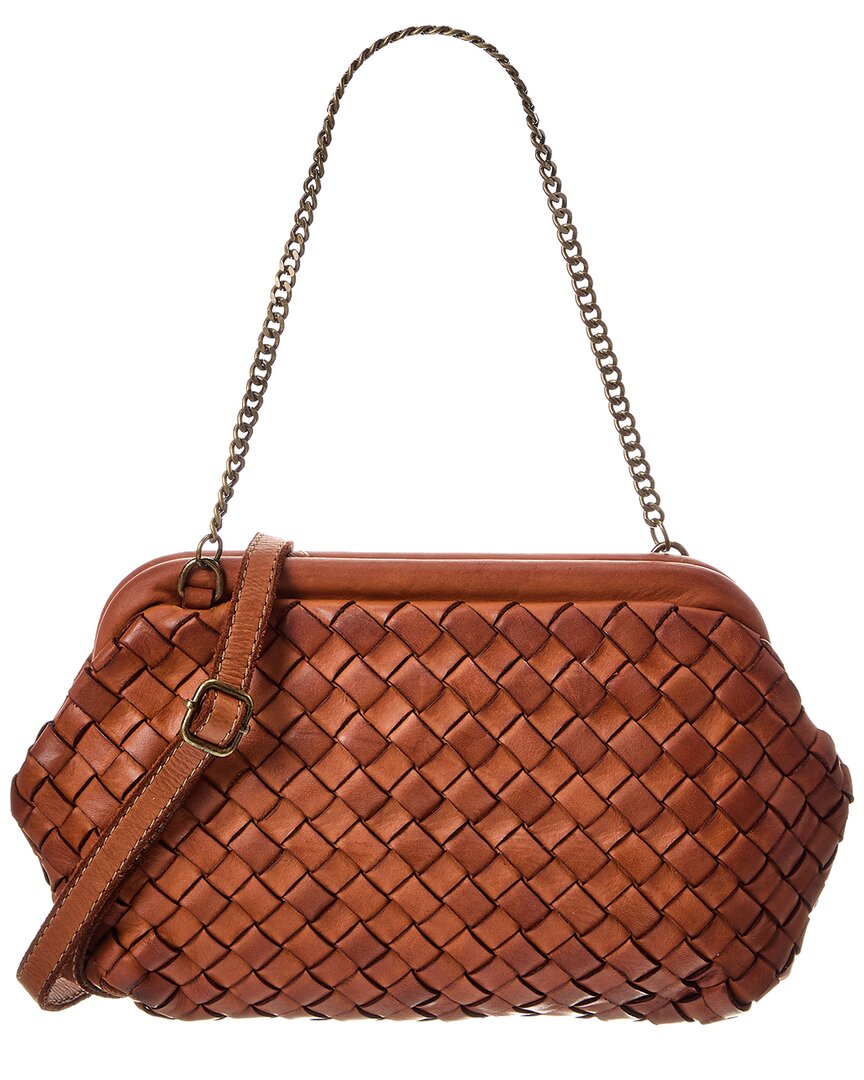 Isabella Rossetti Quincy Hand Woven Leather Clutch