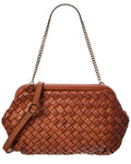 Isabella Rossetti Quincy Hand Woven Leather Clutch