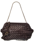 Isabella Rossetti Quincy Hand Woven Leather Clutch