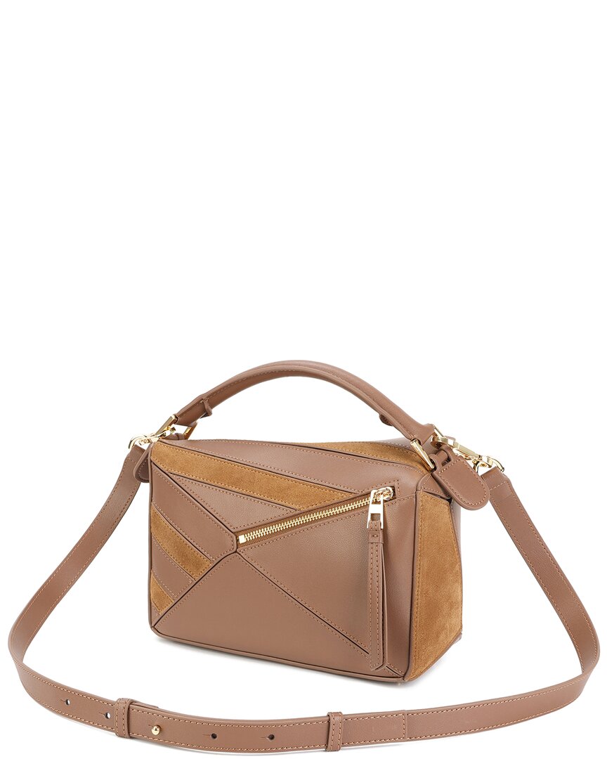 Tiffany & Fred Paris Leather & Suede Geometric Shoulder Bag