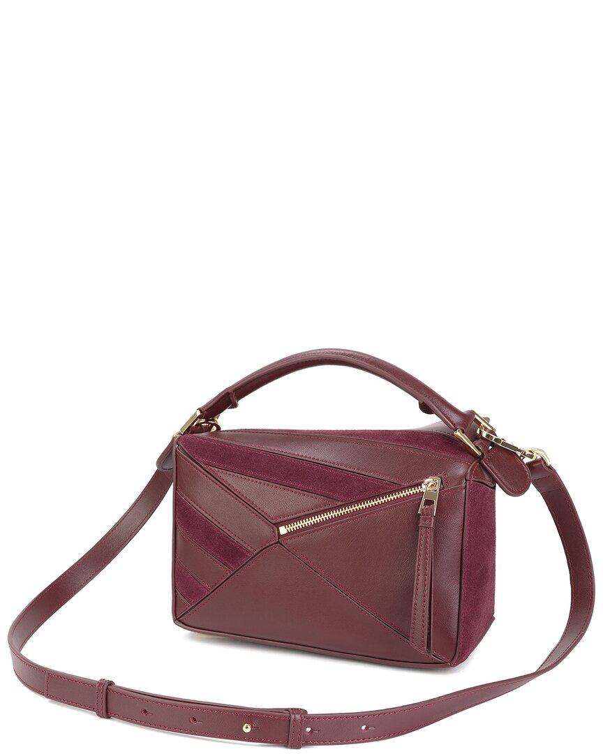 Tiffany & Fred Paris Leather & Suede Geometric Shoulder Bag