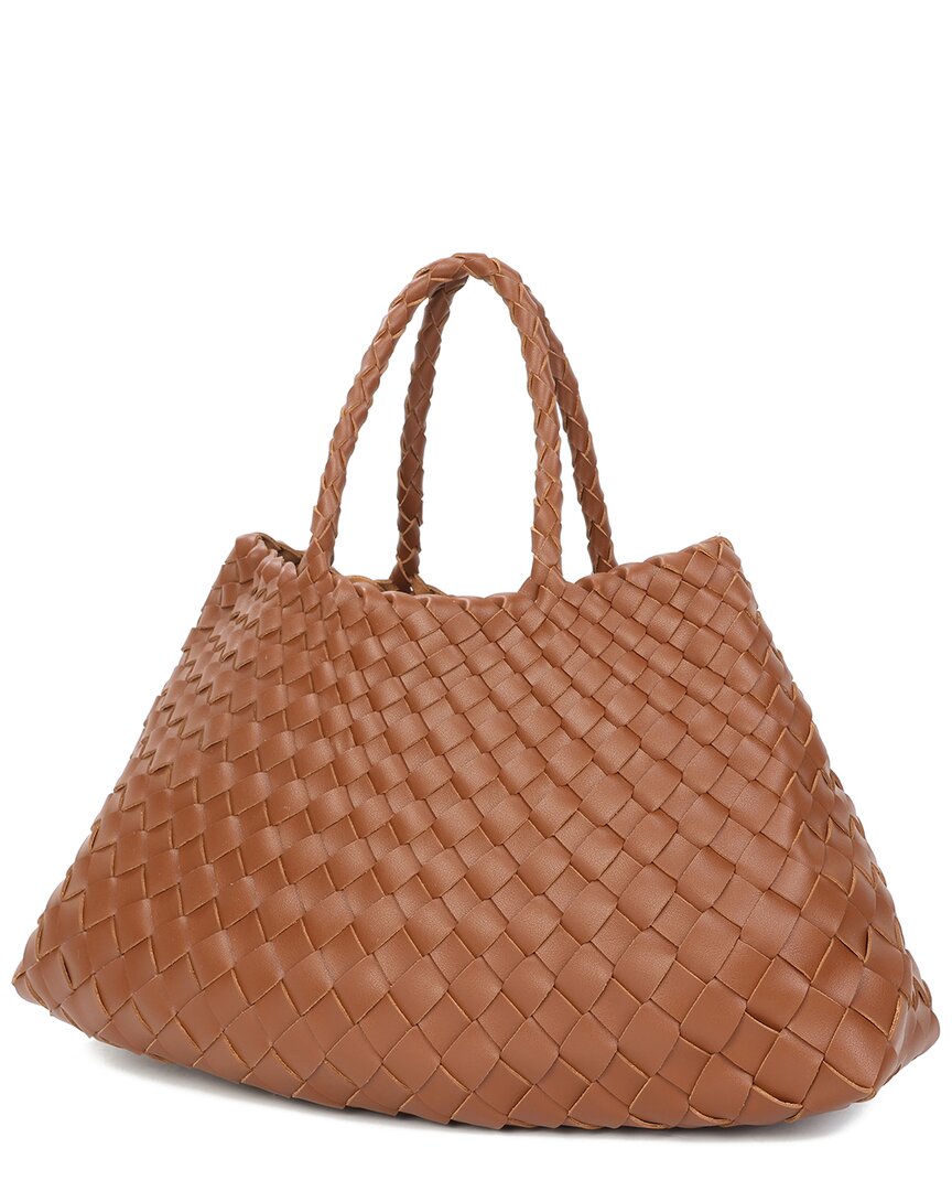 Tiffany & Fred Paris Hand-Woven Leather Tote