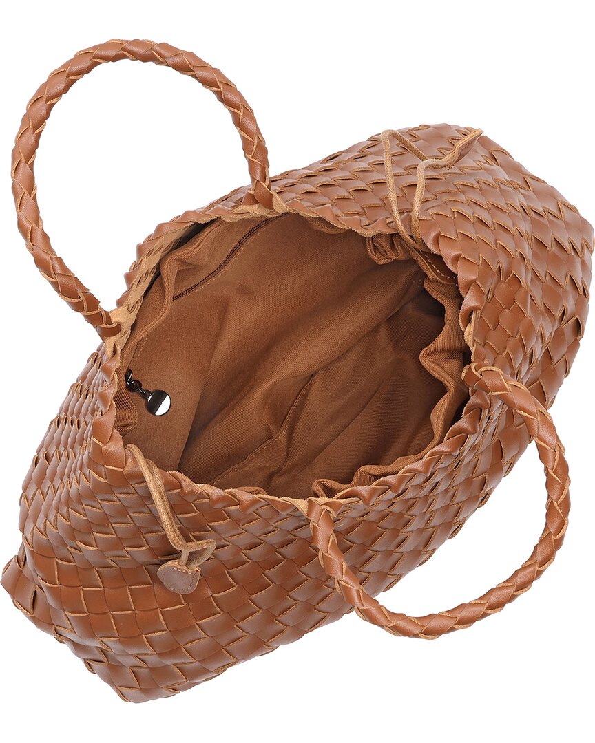 Tiffany & Fred Paris Hand-Woven Leather Tote