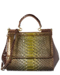 Tiffany & Fred Paris Python-Embossed Leather Satchel