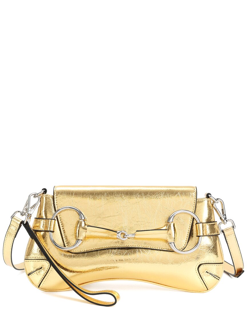 Tiffany & Fred Paris Metallic Leather Shoulder Bag