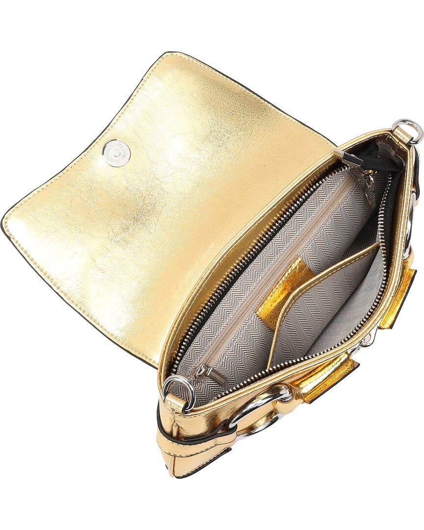 Tiffany & Fred Paris Metallic Leather Shoulder Bag