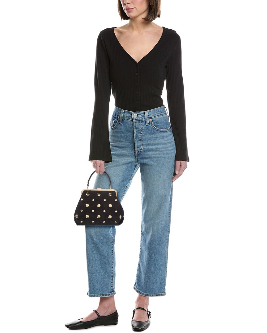 Persaman New York Suede Studded Satchel