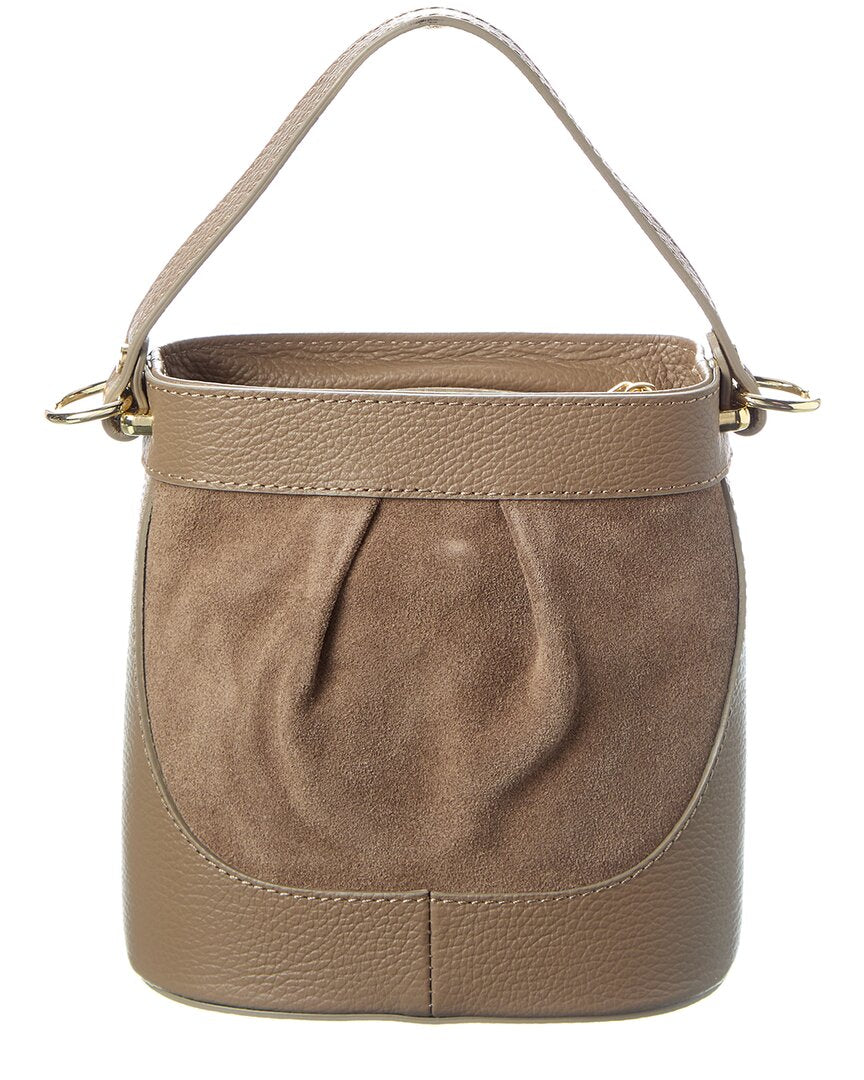 Persaman New York Suede And Leather Bucket Bag