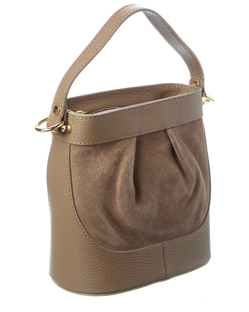 Persaman New York Suede And Leather Bucket Bag
