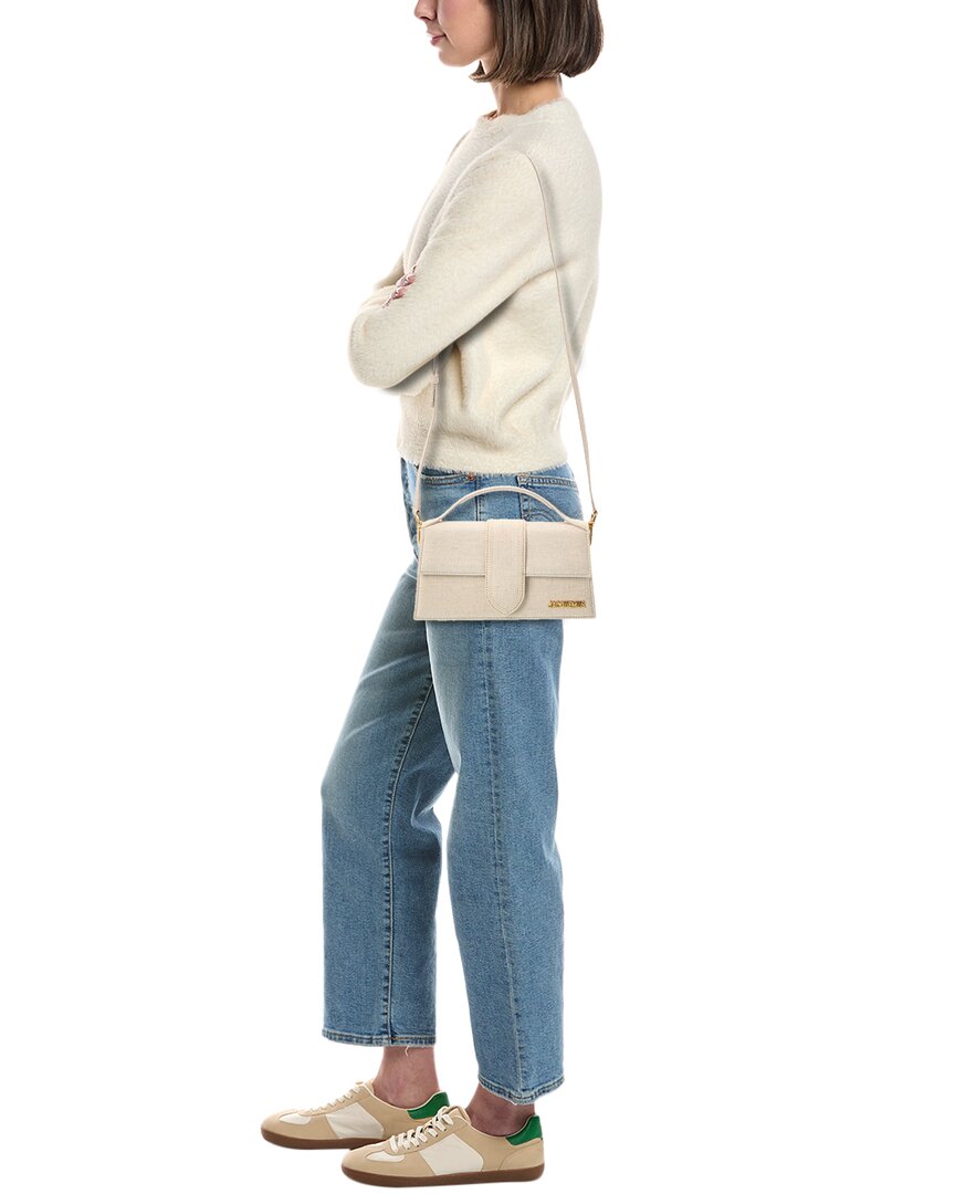 Jacquemus Bambino Large Linen Shoulder Bag