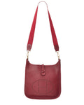 Hermès Rouge Togo Leather Evelyne Pm (Authentic  )