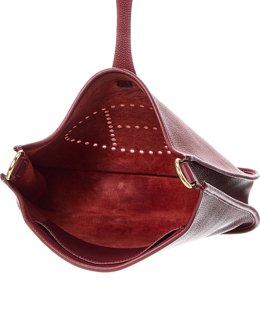 Hermès Rouge Togo Leather Evelyne Pm (Authentic  )