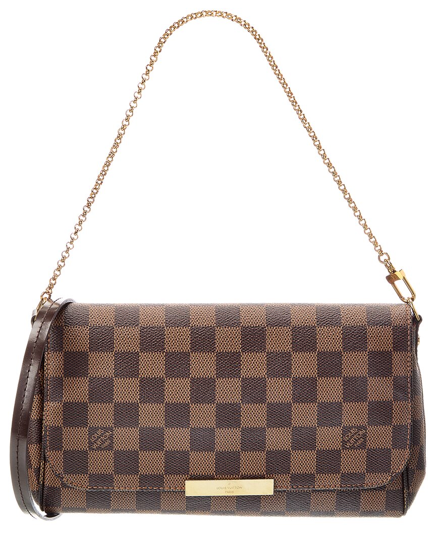 Louis Vuitton Brown Damier Ebene Favorite Mm (Authentic  )