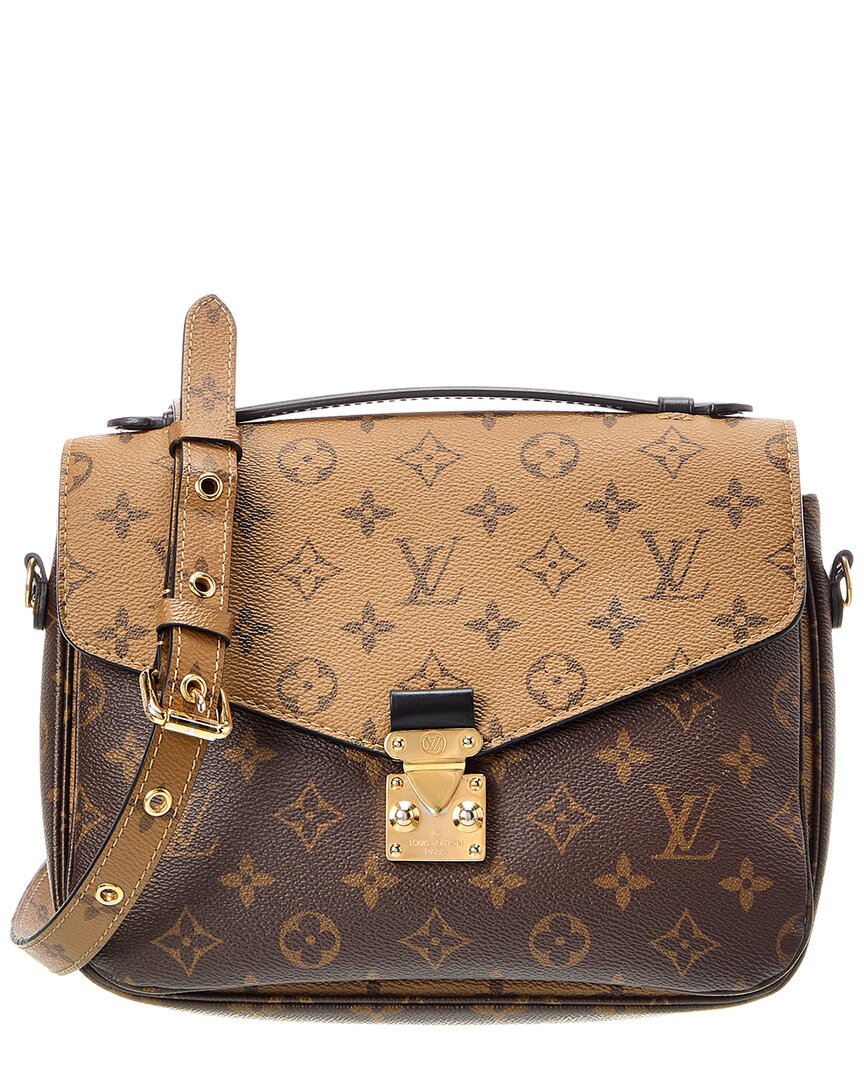 Louis Vuitton Brown Monogram Reverse Canvas Pochette Metis (Authentic  )