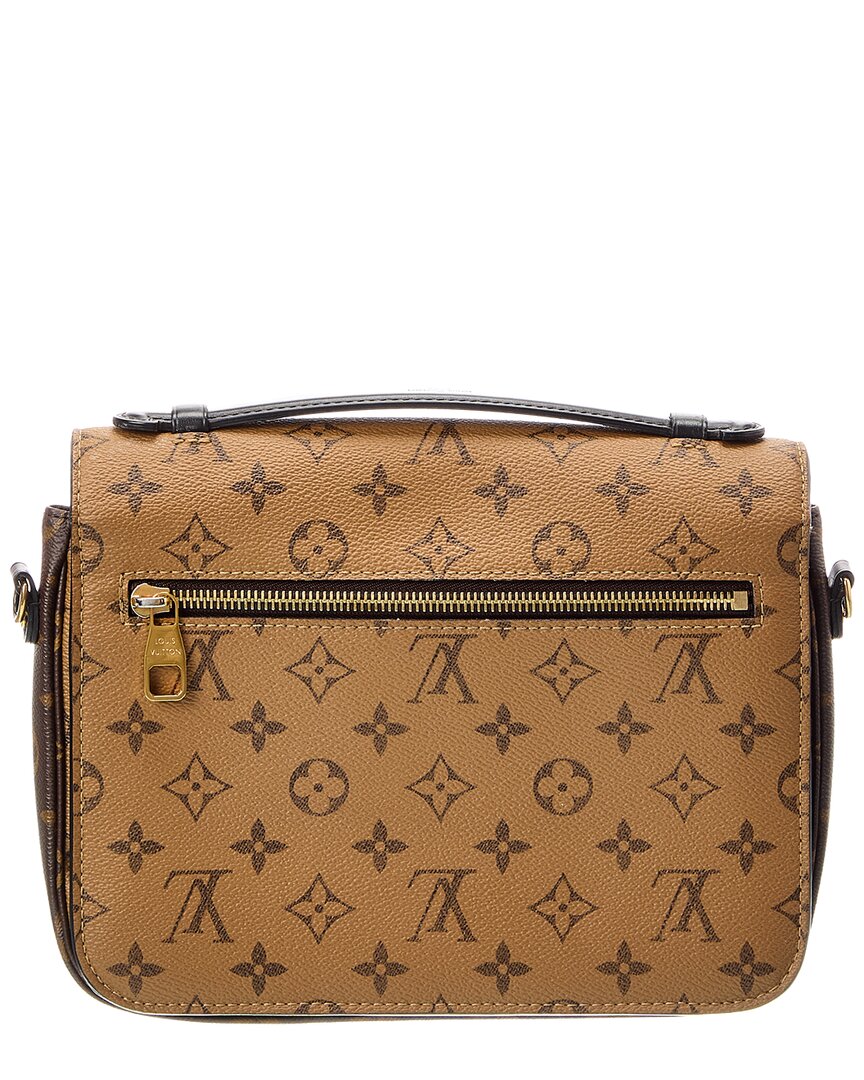 Louis Vuitton Brown Monogram Reverse Canvas Pochette Metis (Authentic  )