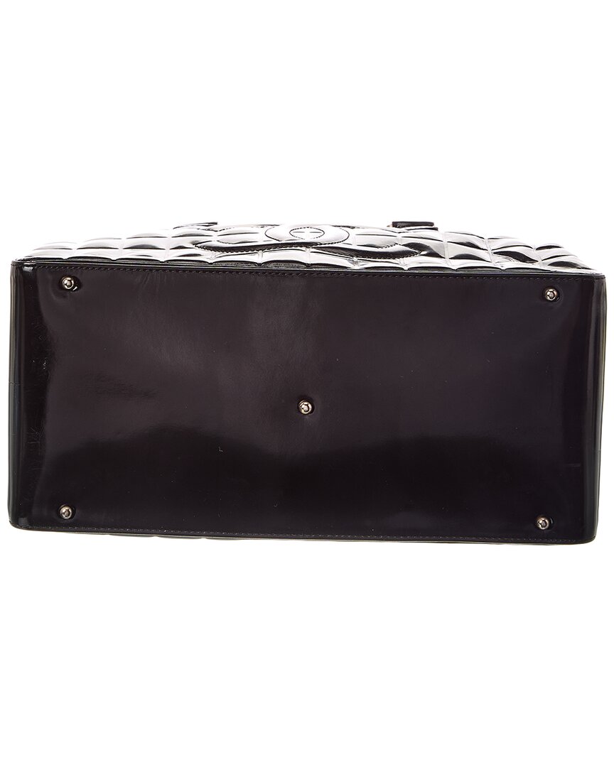 Chanel Black Quilted Patent Leather Chocolate Bar (Authentic  )
