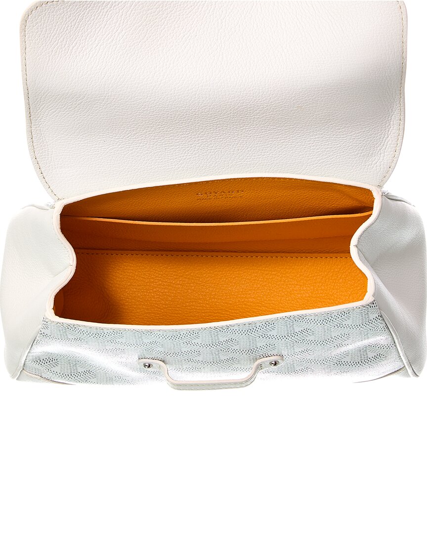 Goyard White Goyardine Mini Saigon Souple (Authentic  )