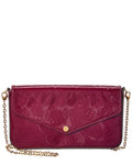 Louis Vuitton Red Monogram Vernis Leather Felicie Pochette (Authentic  )