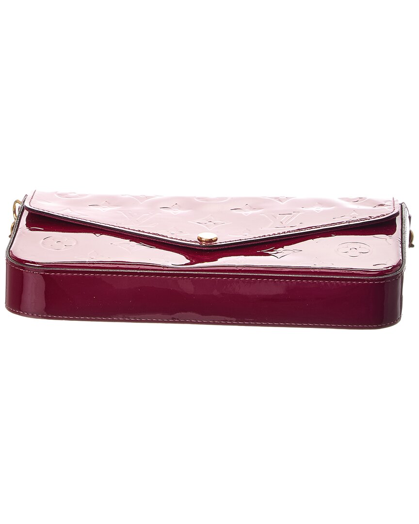 Louis Vuitton Red Monogram Vernis Leather Felicie Pochette (Authentic  )