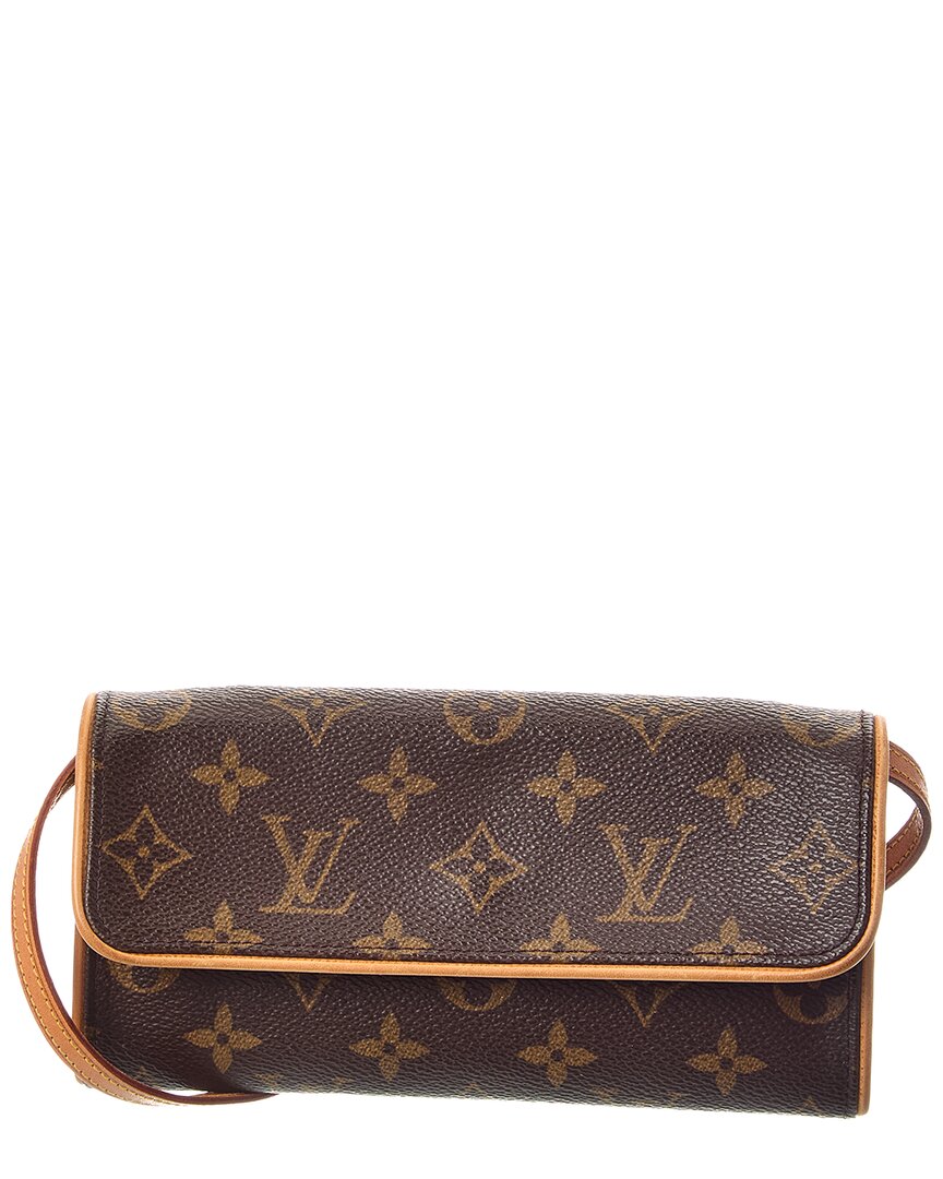 Louis Vuitton Brown Monogram Canvas Pochette Twin Pm (Authentic  )