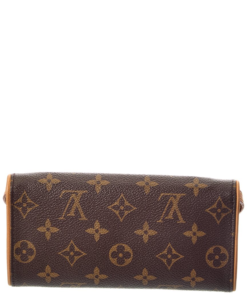 Louis Vuitton Brown Monogram Canvas Pochette Twin Pm (Authentic  )