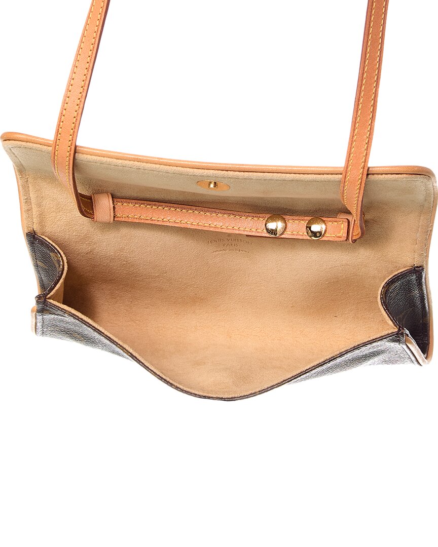 Louis Vuitton Brown Monogram Canvas Pochette Twin Pm (Authentic  )