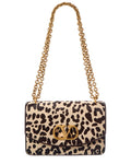 Valentino Vlogo Haircalf & Leather Shoulder Bag