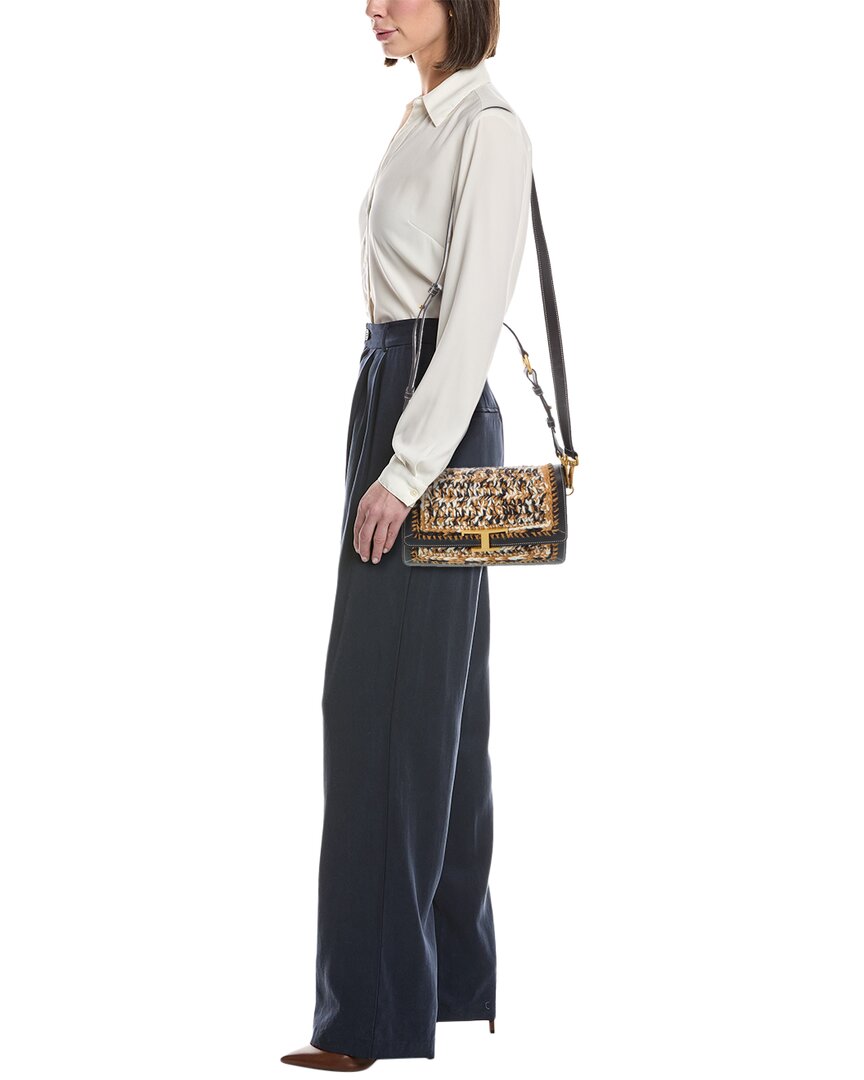Tod’S T Timeless Leather & Crochet Shoulder Bag
