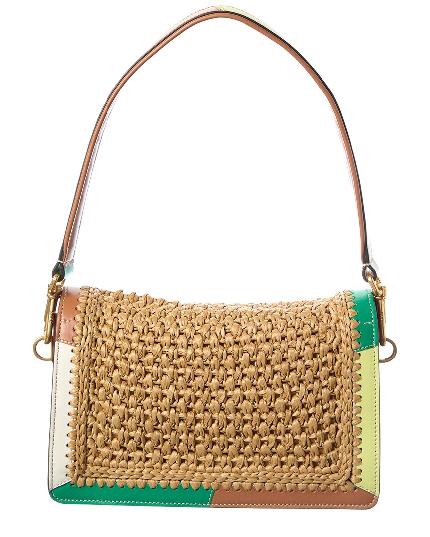 Tod’S Straw & Leather Shoulder Bag