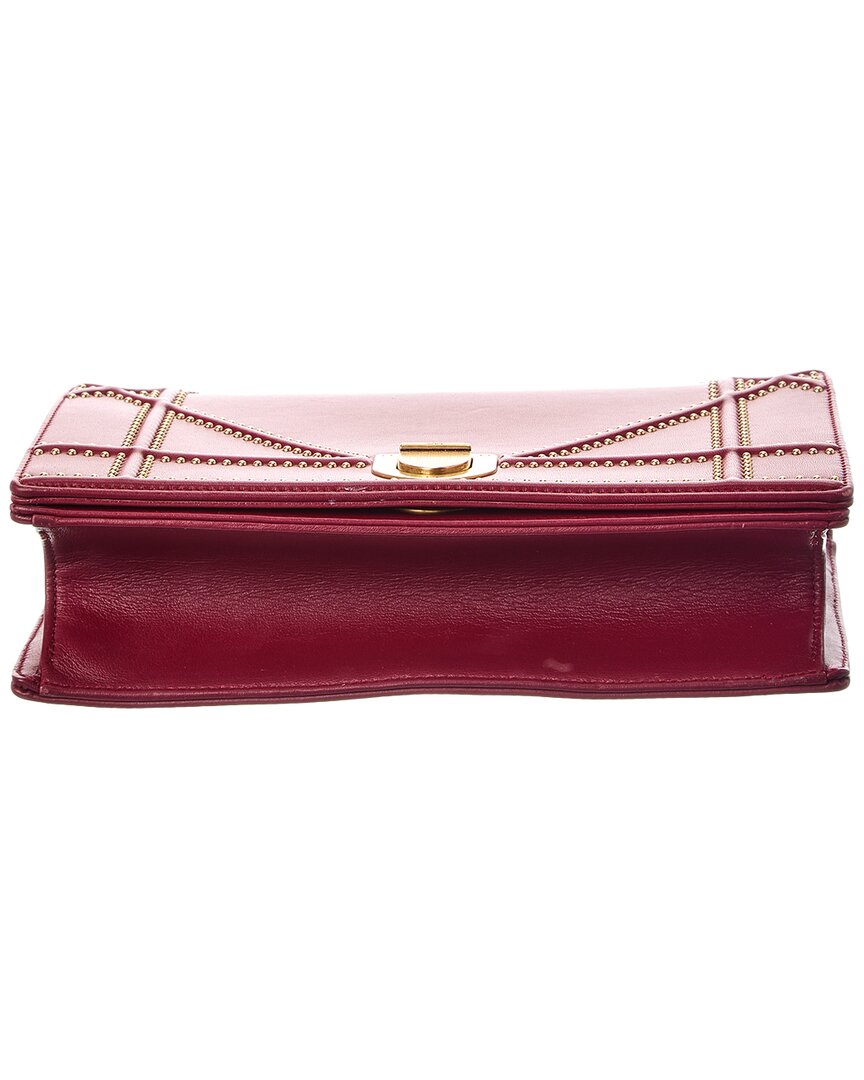 Dior Red Calfskin Leather Diorama Flap Ba (Authentic  )