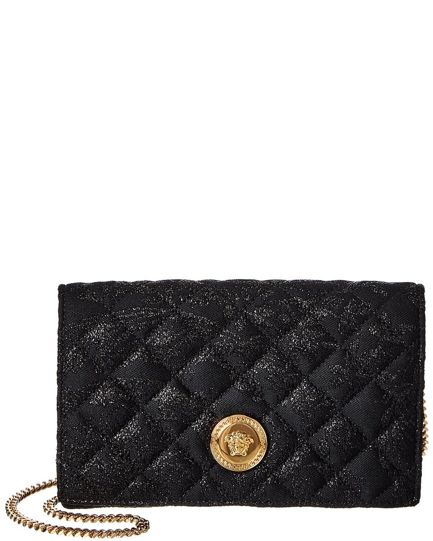 Versace Medusa Canvas & Leather Shoulder Bag