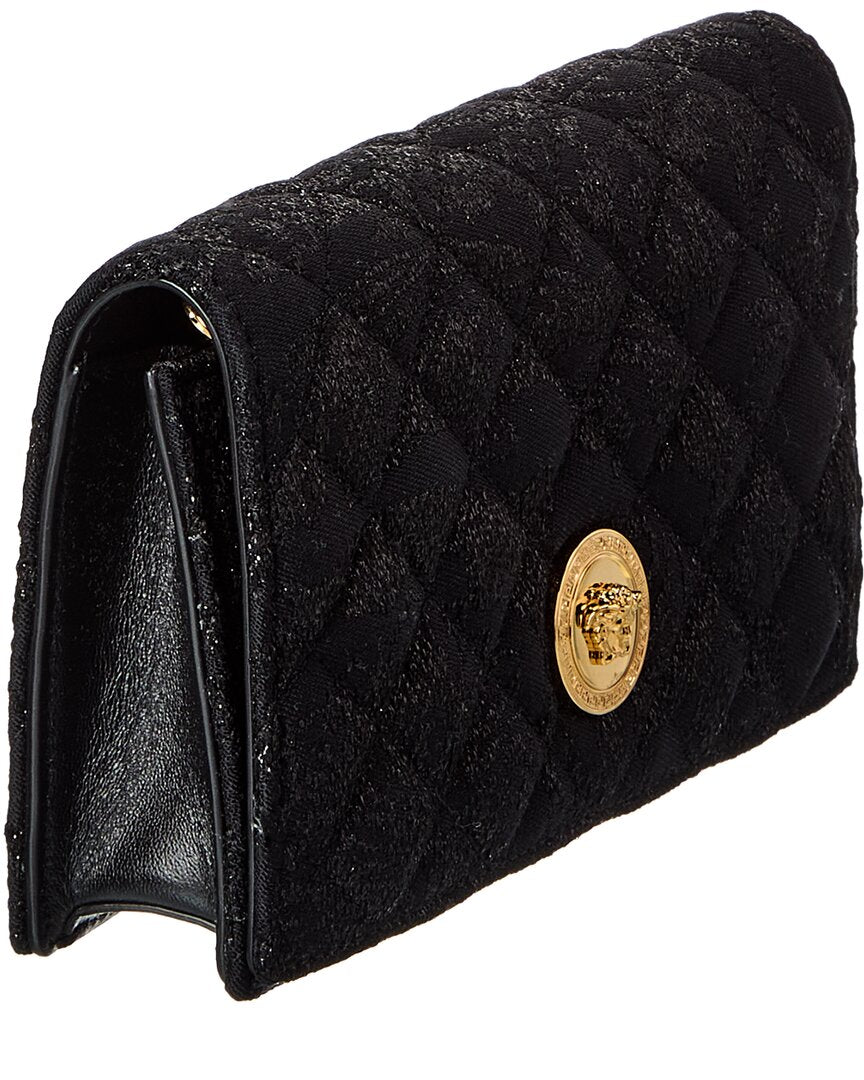 Versace Medusa Canvas & Leather Shoulder Bag