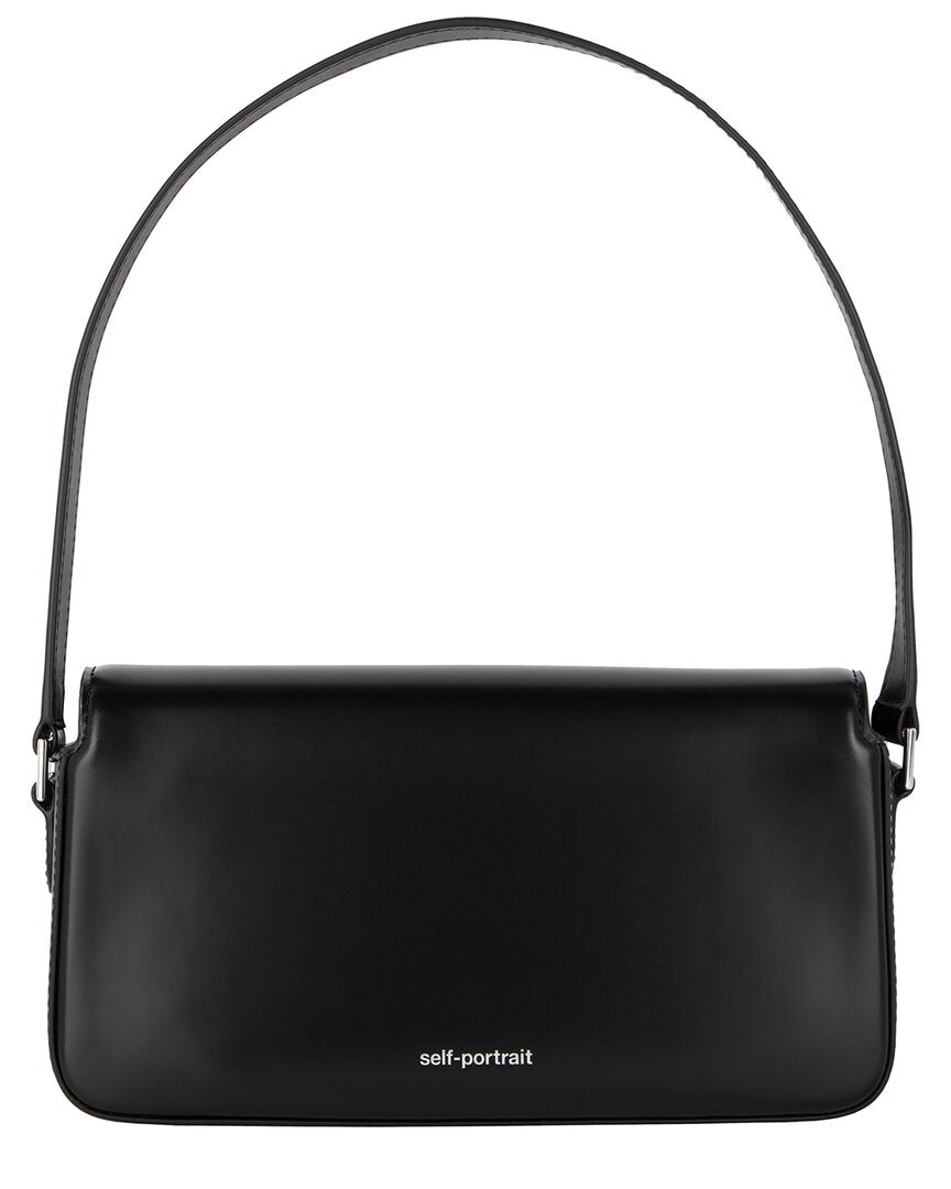 Self-Portrait Bow-Detail Leather Crossbody
