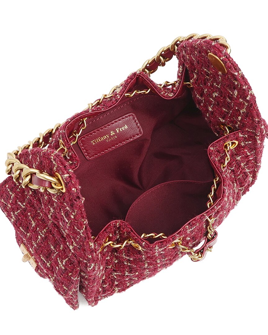 Tiffany & Fred Paris Tweed & Leather Shoulder Bag