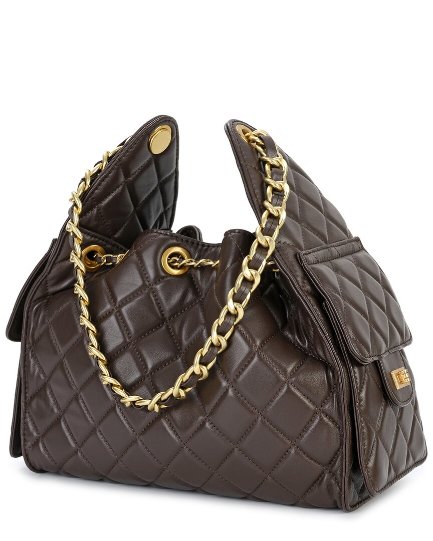 Tiffany & Fred Paris Quilted Leather Shoulder Bag