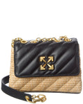 Off-White™ Jackhammer Straw & Leather Shoulder Bag